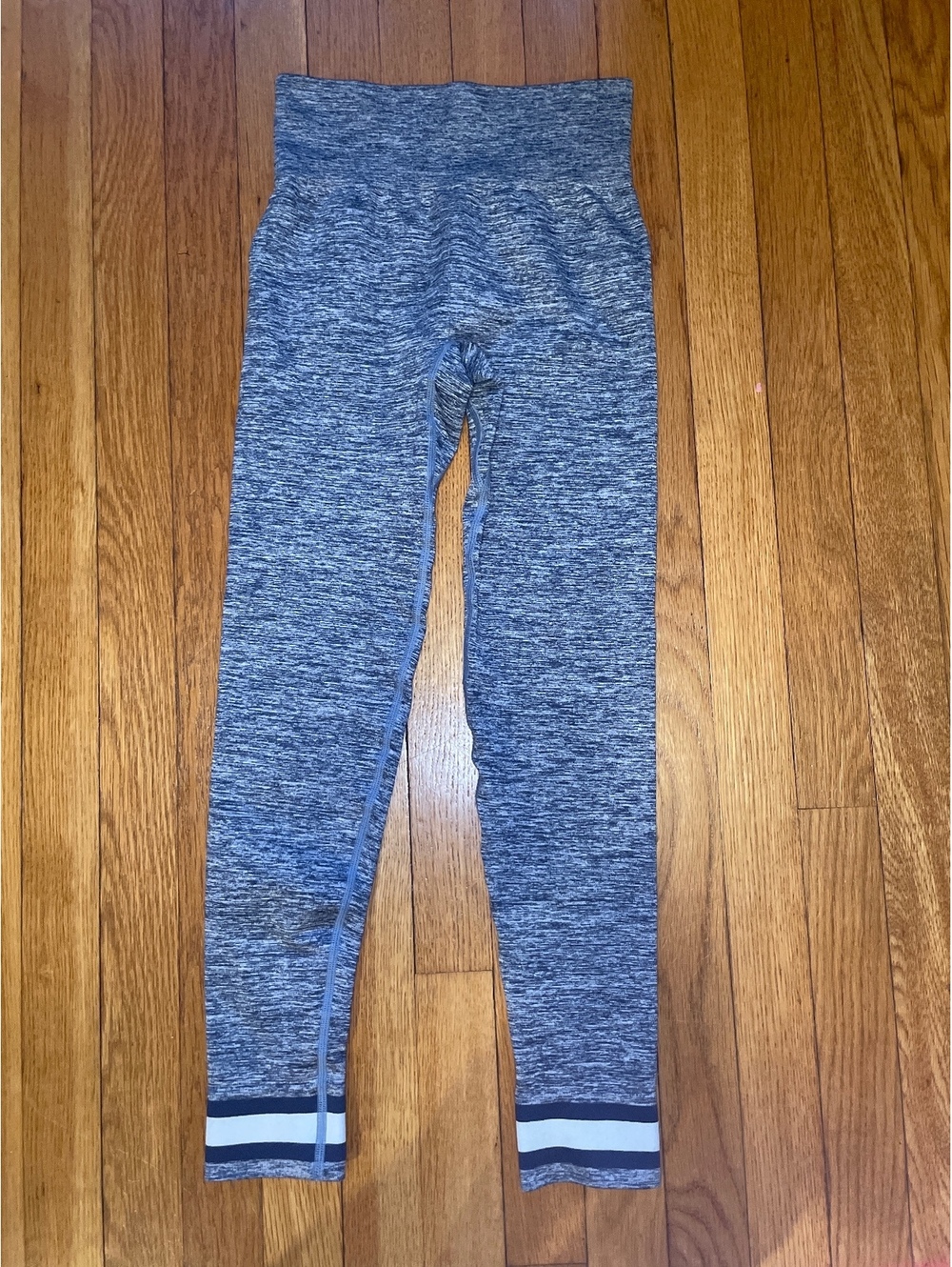 THE UPSIDE Marble Seamless Midi Leggings Blue XS High Rise Activewear Workout